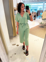 Jumpsuit mit Gürtel Mint