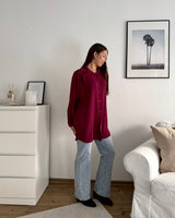 Long Bluse Weinrot
