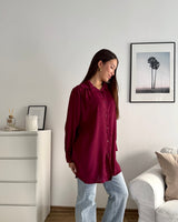 Long Bluse Weinrot