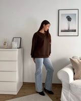 Sweater mit Patch Braun