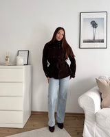 Strick Trenchcoat Braun