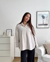 Leinenhemd Beige