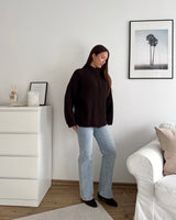 Oversized Zipper Braun
