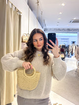 Ibiza Bag aus Bast Beige