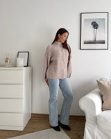 Oversized Zipper Taupe