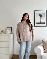 Oversized Zipper Taupe