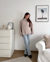 Oversized Zipper Taupe