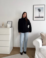 Oversized Zipper Schwarz