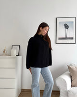 Oversized Zipper Schwarz