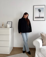 Oversized Zipper Schwarz