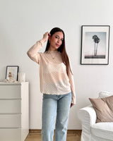 Longsleeve Mesh Dots Rosa/Gelb