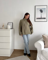Oversized Zipper Olive