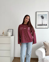 Longsleeve Classy Weinrot