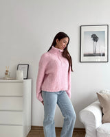 Teddy Halfzip Rosa
