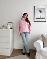 Teddy Halfzip Rosa