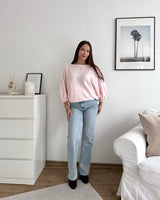 Ballon Strickpullover Rosa
