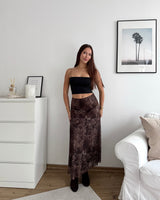 Maxi Mesh Rock mit Leomuster Camel