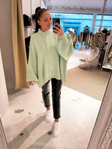 Oversized Strickjacke Mint