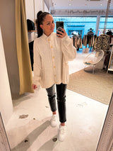 Oversized Strickjacke Beige