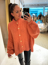 Oversized Strickjacke Terrakotta