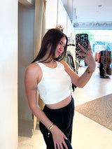 Basic Rib Top Beige