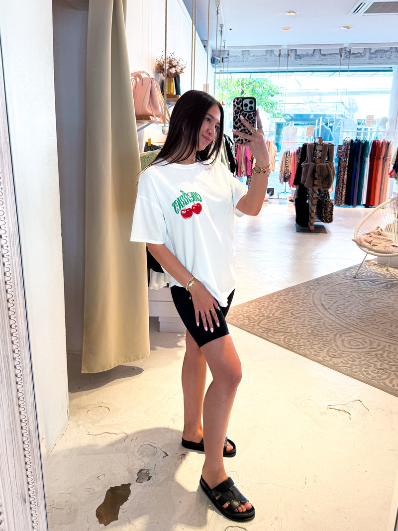 Cherry Tee Weiß