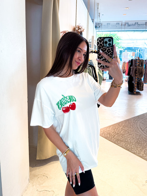 Cherry Tee Weiß