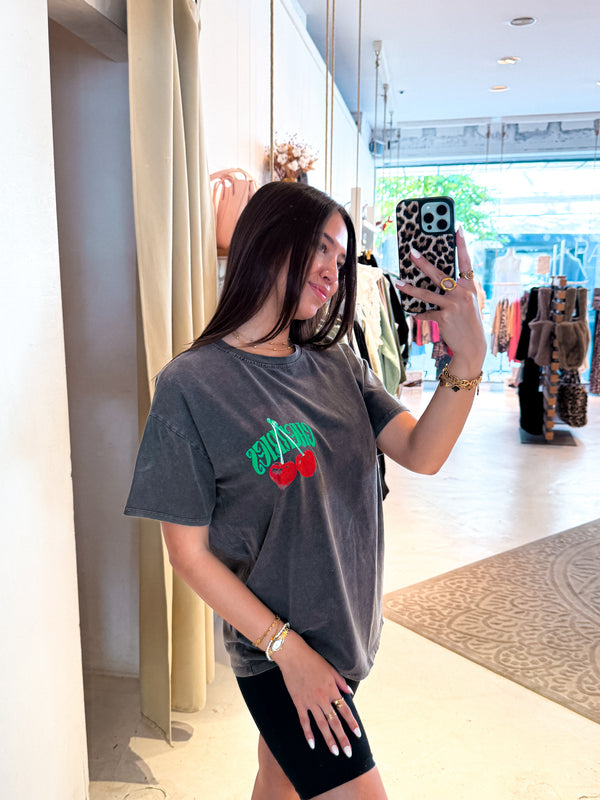 Cherry Tee Dunkelgrau