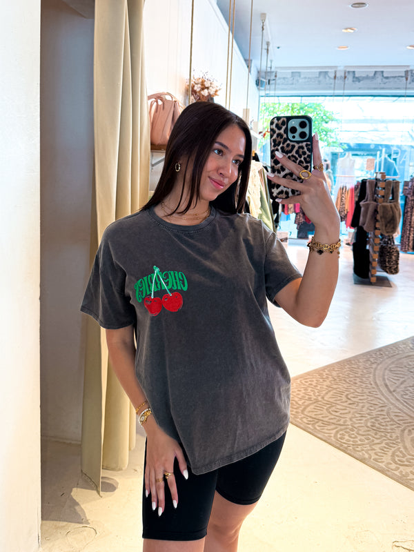 Cherry Tee Dunkelgrau
