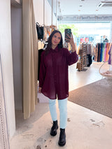 Long Bluse Weinrot