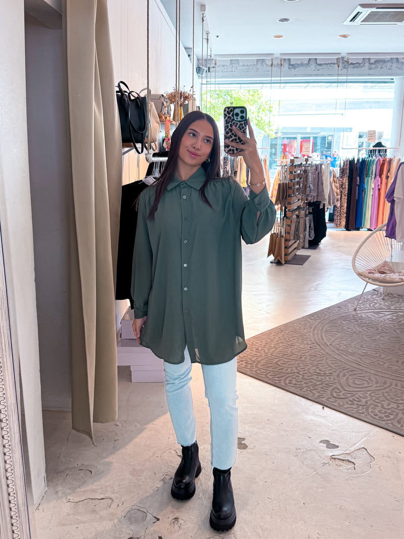 Long Bluse Olive