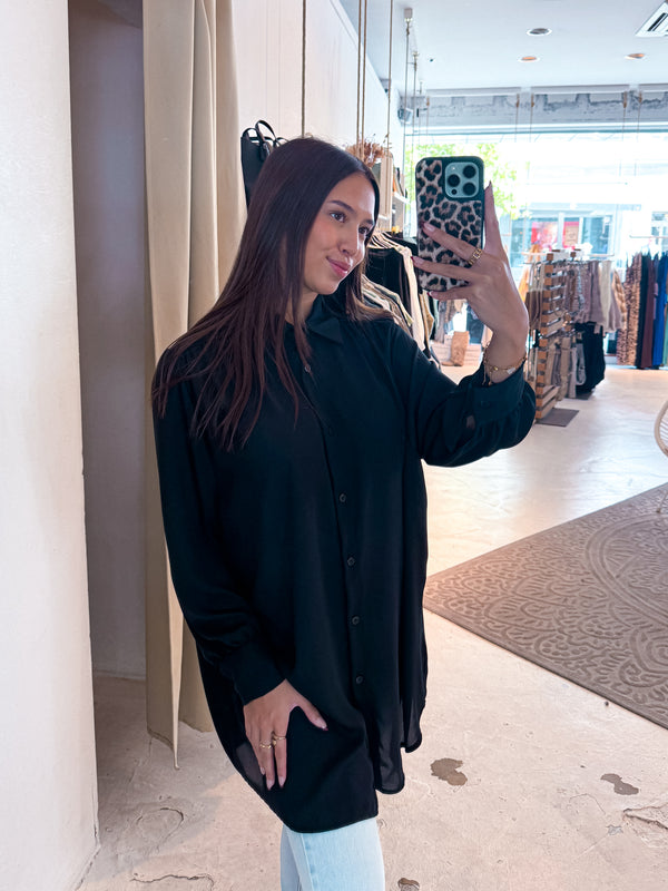 Long Bluse Schwarz