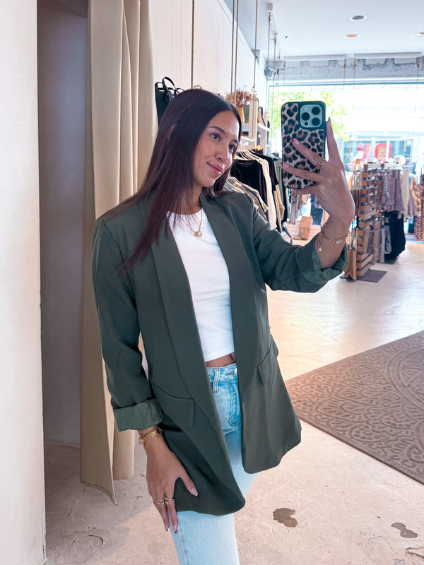 Oversized Blazer Basic Olive