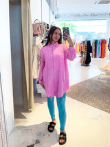 Waffle Bluse Pink