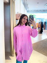 Waffle Bluse Pink