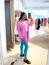 Waffle Bluse Pink