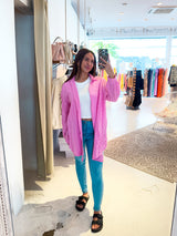 Waffle Bluse Pink