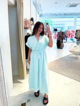 Maxikleid mit Gürtel Mint