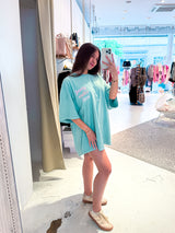 Good Vibes Only Oversized Tee Mint
