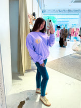 Sun and Moon Crew Neck Flieder