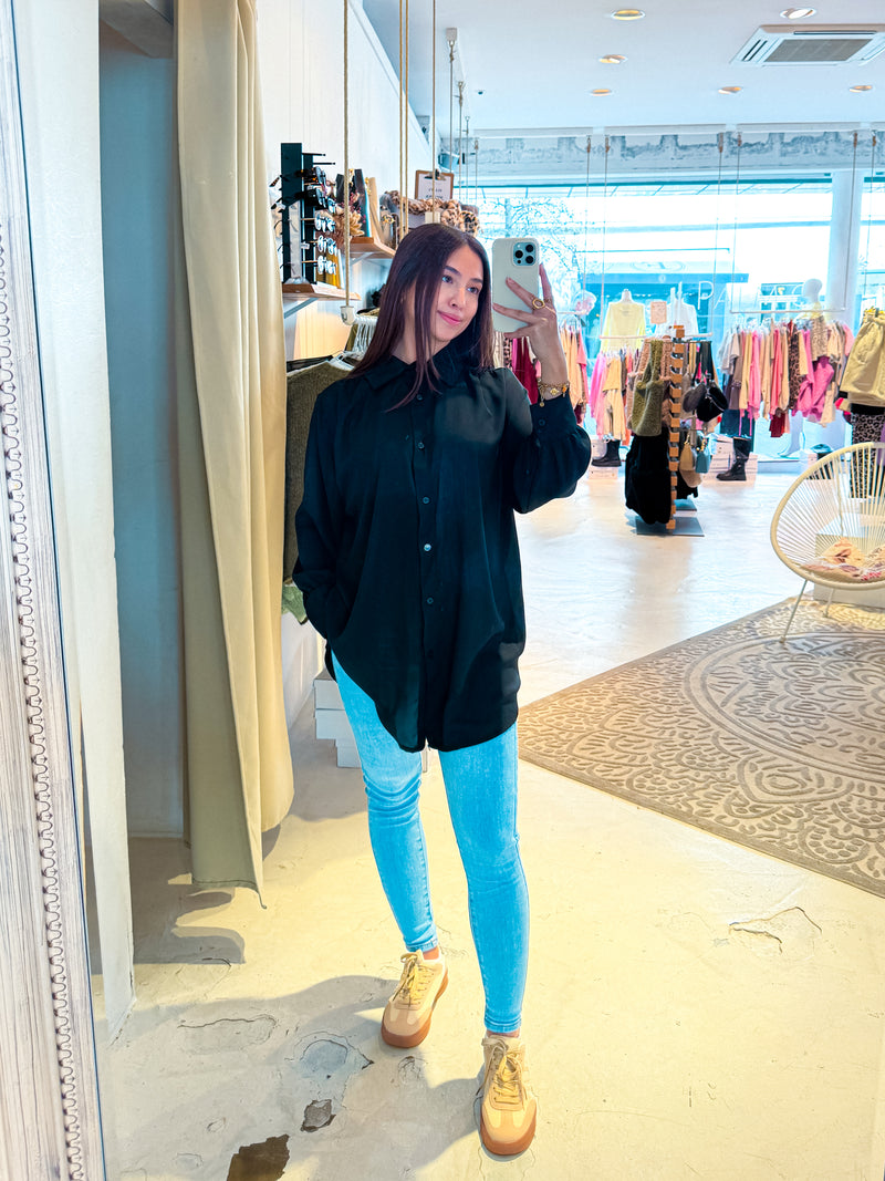 Long Bluse Schwarz
