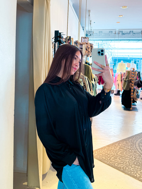 Long Bluse Schwarz