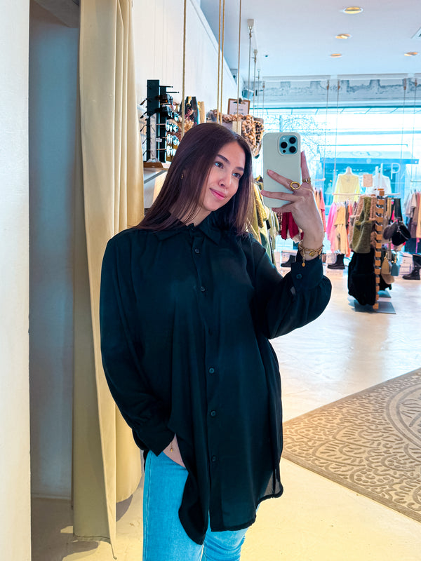 Long Bluse Schwarz