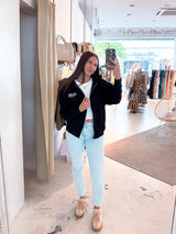 Helena Oversized Sweat Jacket Washed Black