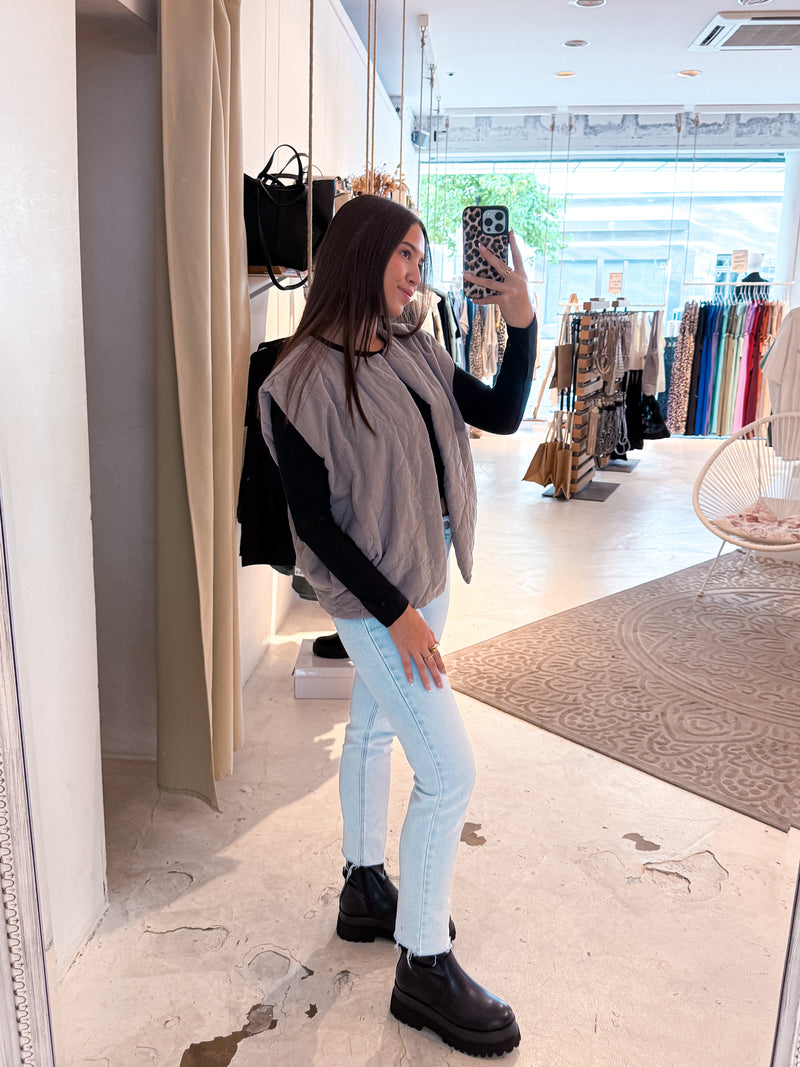 Steppweste Taupe