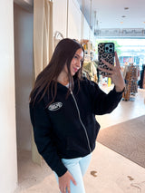Helena Oversized Sweat Jacket Washed Black