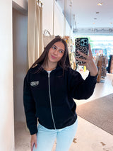 Helena Oversized Sweat Jacket Washed Black