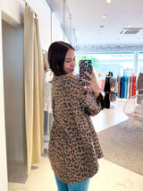Jeanshemd mit Leomuster Camel