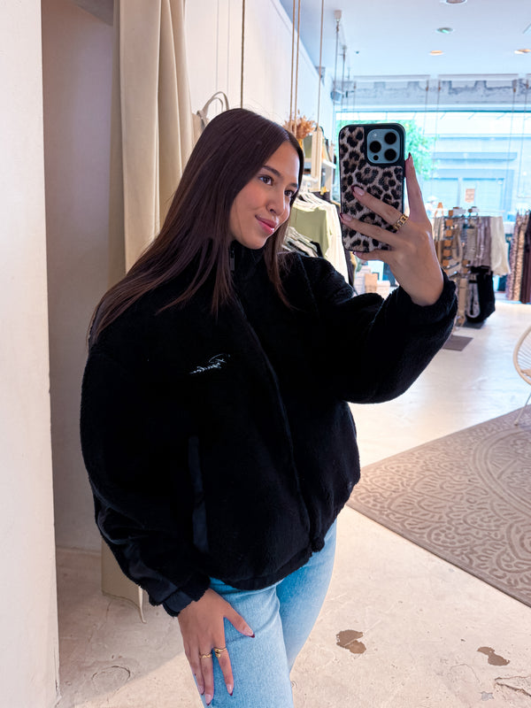 Tamsin Teddy Jacket Black