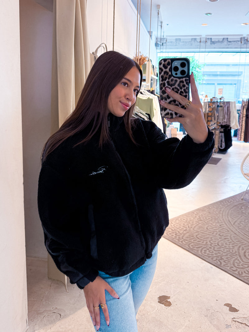 Tamsin Teddy Jacket Black